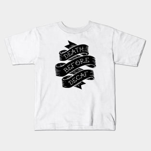 Death Before Decaf Kids T-Shirt